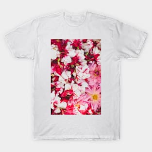 Pink White Red Flowers T-Shirt